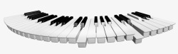 早教培训弧形钢琴键盘高清图片