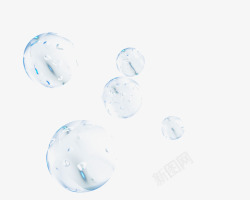 光影特效艺术唯美蓝色气泡素材