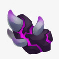 紫色手绘石头武器素材