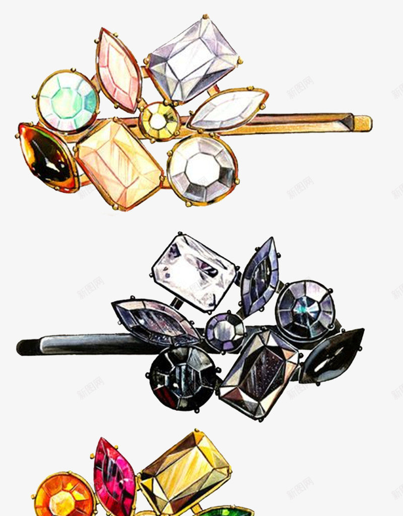 中世纪欧洲复古发卡钻石闪耀png免抠素材_88icon https://88icon.com 中世纪 复古 欧洲 钻石