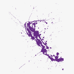 紫色墨迹喷溅素材