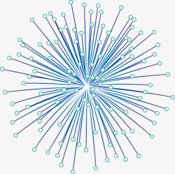 新春美丽蓝色烟花素材