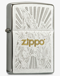 ZIPPO打火机英文花纹金属银色素材