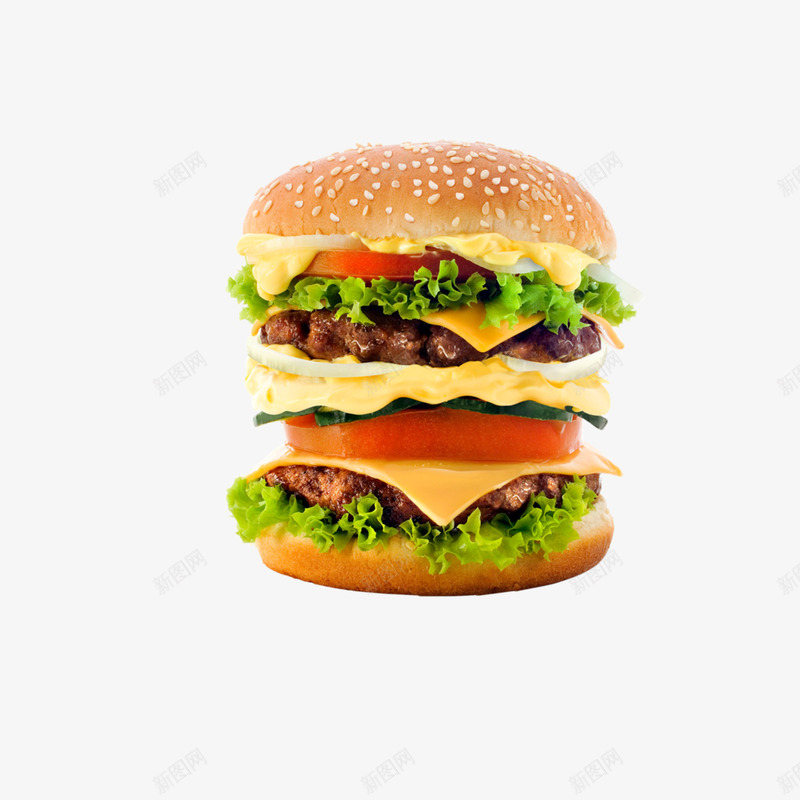 美味大汉堡巨无霸png免抠素材_88icon https://88icon.com 汉堡 美味美食 美食广场 西式快餐 餐饮广告宣传PNG素材 餐饮广告海报ONG素材