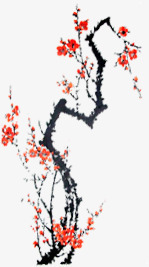 中国风梅花花枝装饰素材