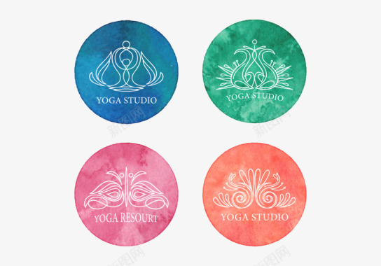 瑜伽logo矢量图图标图标