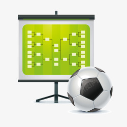 足球比赛赛程安排矢量图素材