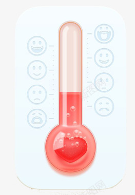 粉红色卡通温度图标图标