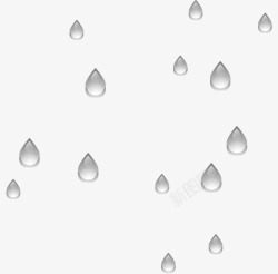 精美透明水珠雨水雨滴素材