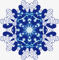 装饰青色青花瓷花纹抽象纹样素材