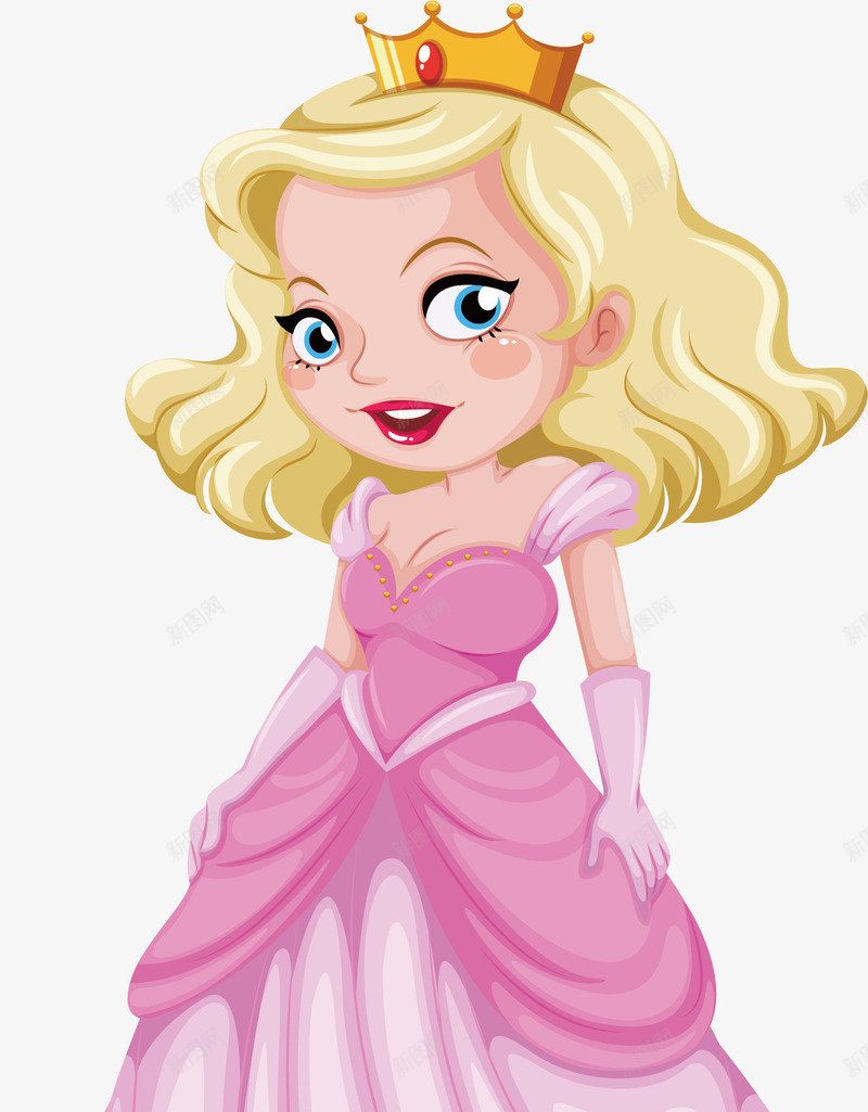 粉红色公主裙png免抠素材_88icon https://88icon.com 公主裙 小公举 矢量素材 粉红色 美丽的公主