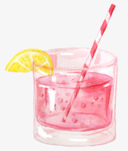 粉红色清凉夏日柠檬汁素材