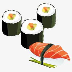 日本寿司和三文鱼素材