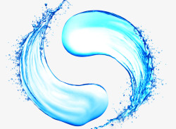 蓝莓水动力水动力蓝色水珠高清图片