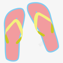 贝尔流行鞋子粉红色的拖鞋高清图片