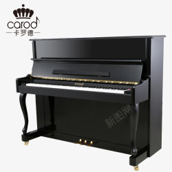 黑色琴卡罗德黑色进口立式钢琴高清图片