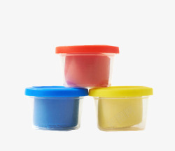 彩色橡皮泥雕塑彩色颜料罐子颜料盒子实物高清图片