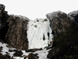 山间雪景素材