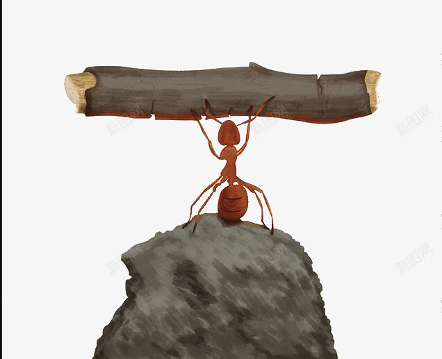 蚂蚁举木头png免抠素材_88icon https://88icon.com 创意 励志蚂蚁 木头 石头 蚂蚁 蚂蚁举木头
