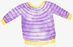 紫色条纹毛衣素材