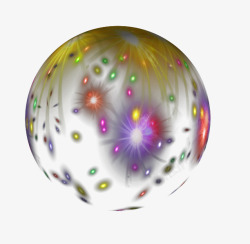 球形烟花光束装饰素材