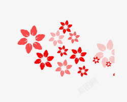红色花朵纹理背景素材