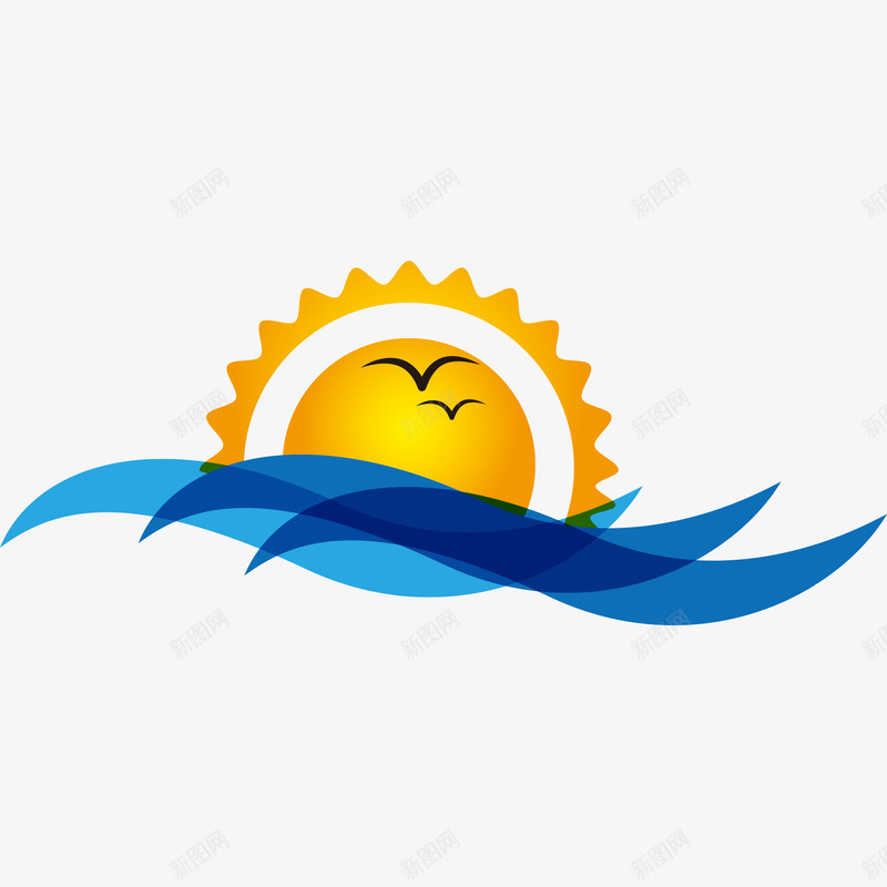 海上日出png免抠素材_88icon https://88icon.com 图案 抽象图 日出 海上日出