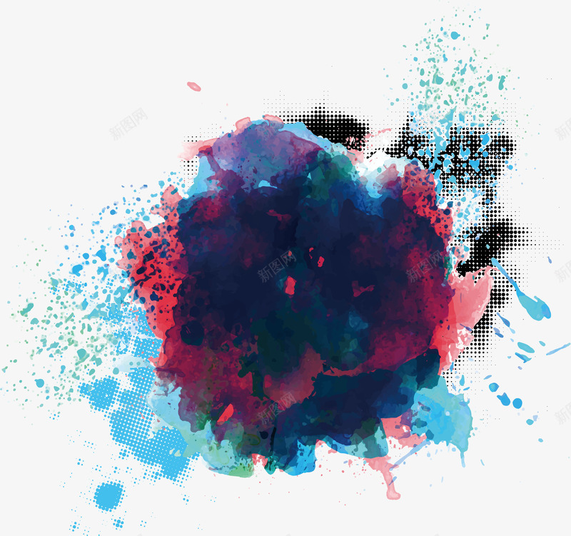 彩色涂鸦矢量图ai免抠素材_88icon https://88icon.com 彩色 手绘 抽象 涂鸦 渲染 色彩 颗粒 矢量图