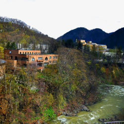 北海道定山溪景色素材