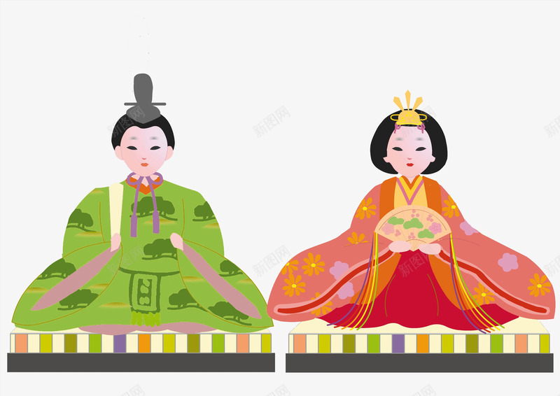 和服夫妻png免抠素材_88icon https://88icon.com 卡通 复古 夫妻 女人 女士 扇子 手绘 折扇 日本 水彩 绿色