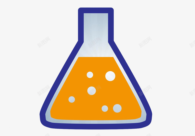 卡通化学用具png免抠素材_88icon https://88icon.com PH值 化学 彩色 教育 试验瓶
