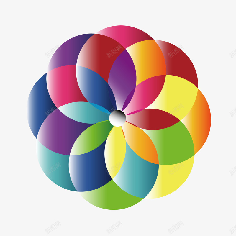 潮流元素png免抠素材_88icon https://88icon.com 创意 平面构成 平面设计 彩虹色 抽象 潮流元素设计 缤纷 色彩