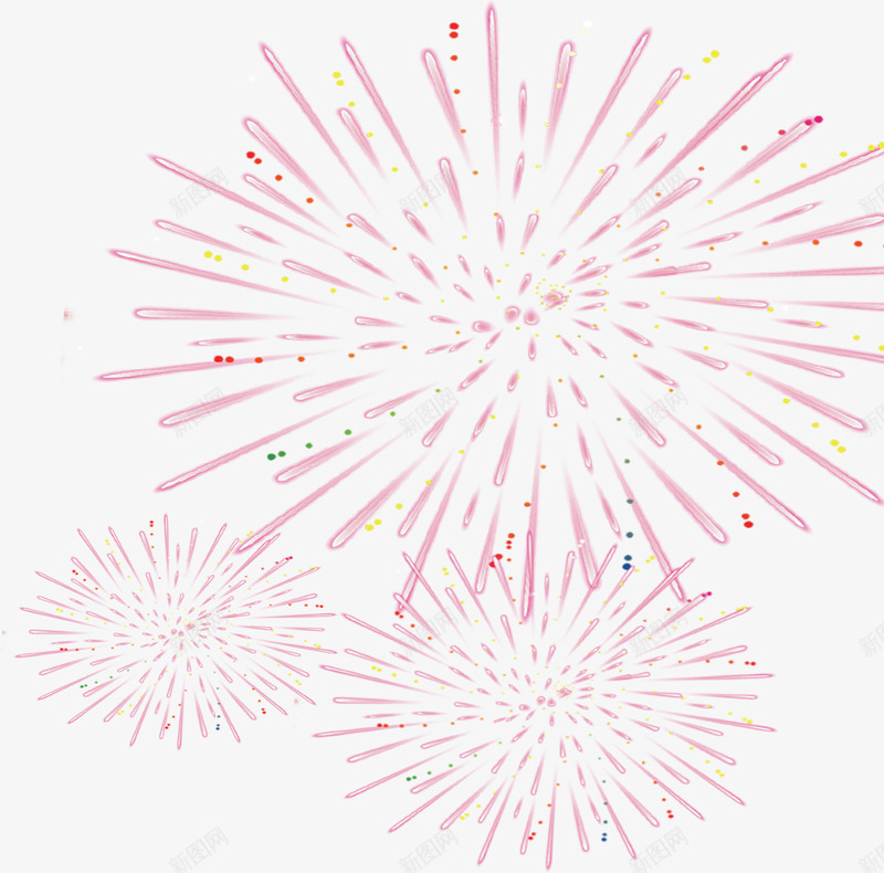 扁平风格创意合成粉红色的烟花png免抠素材_88icon https://88icon.com 创意 合成 扁平 烟花 粉红色 风格