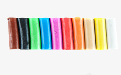 彩虹色儿童玩具七彩胶泥橡皮泥条素材