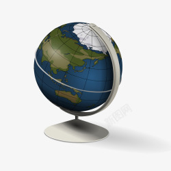 蓝色地球旋转360度地球仪旋转高清图片