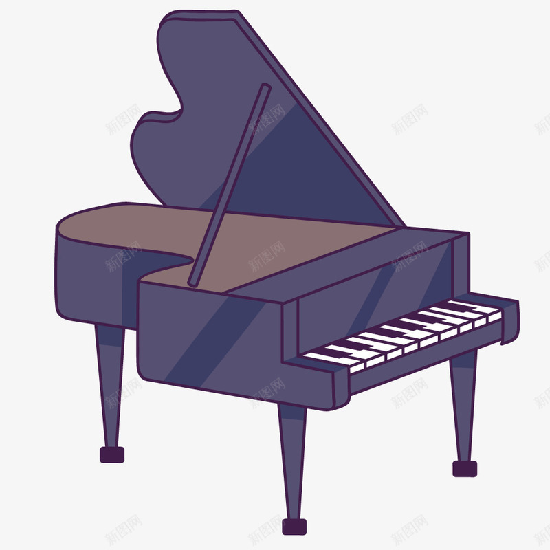 一架逼真的钢琴矢量图ai免抠素材_88icon https://88icon.com 乐器 写实 手绘 拟物化 钢琴 音乐 矢量图