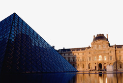 城市建筑巴黎卢浮宫图素材