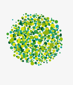 创意节日圆形装饰图案波点绿矢量图素材