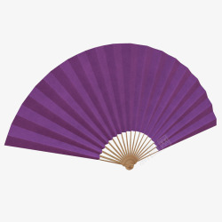 紫色日本折扇素材