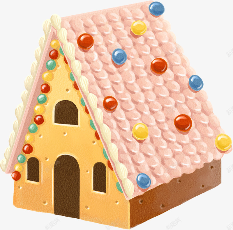 创意粉红色的糖果造型小房子png免抠素材_88icon https://88icon.com 创意 房子 粉红色 糖果 造型