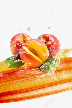 夏季水果桃子餐饮素材