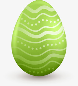 复活节绿色条纹彩蛋素材