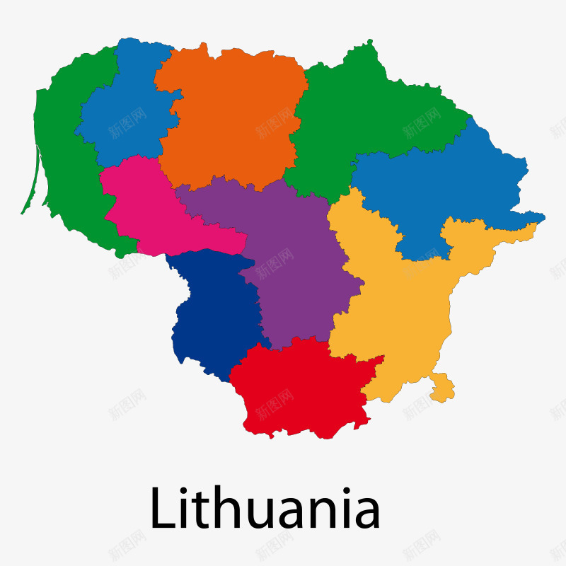 地图欧洲地图png免抠素材_88icon https://88icon.com Lithuania 国家 国家地图 地图 地图元素 平面 彩色 插画 欧洲地图