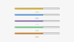 一组彩色进度条素材