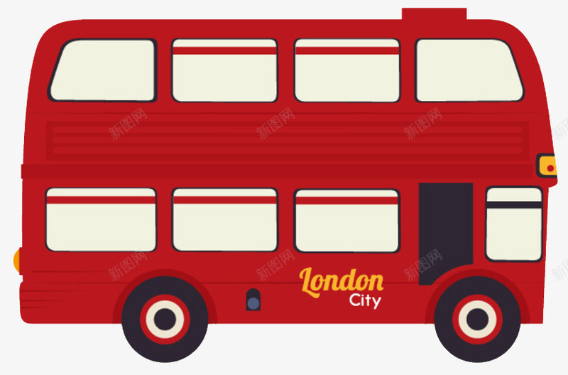 Londonpng免抠素材_88icon https://88icon.com 交通工具 大巴 巴士 旅游车