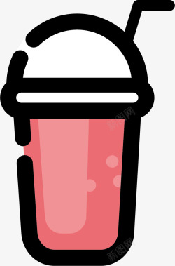 粉红色的饮料品矢量图素材