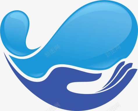 水滴创意设计环保logo图标图标