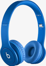 蓝色动感音乐耳机素材