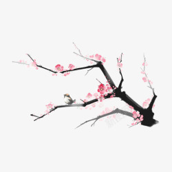 新春粉色梅花装饰素材