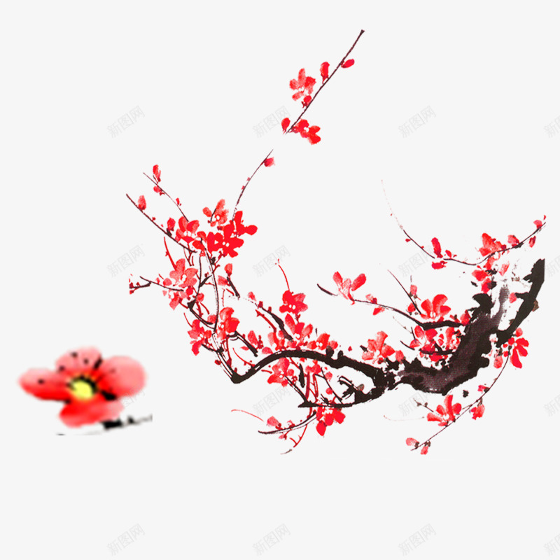 梅花插图psd免抠素材_88icon https://88icon.com 主题插图 传统节日 梅花插图 气氛 节日 节日插图